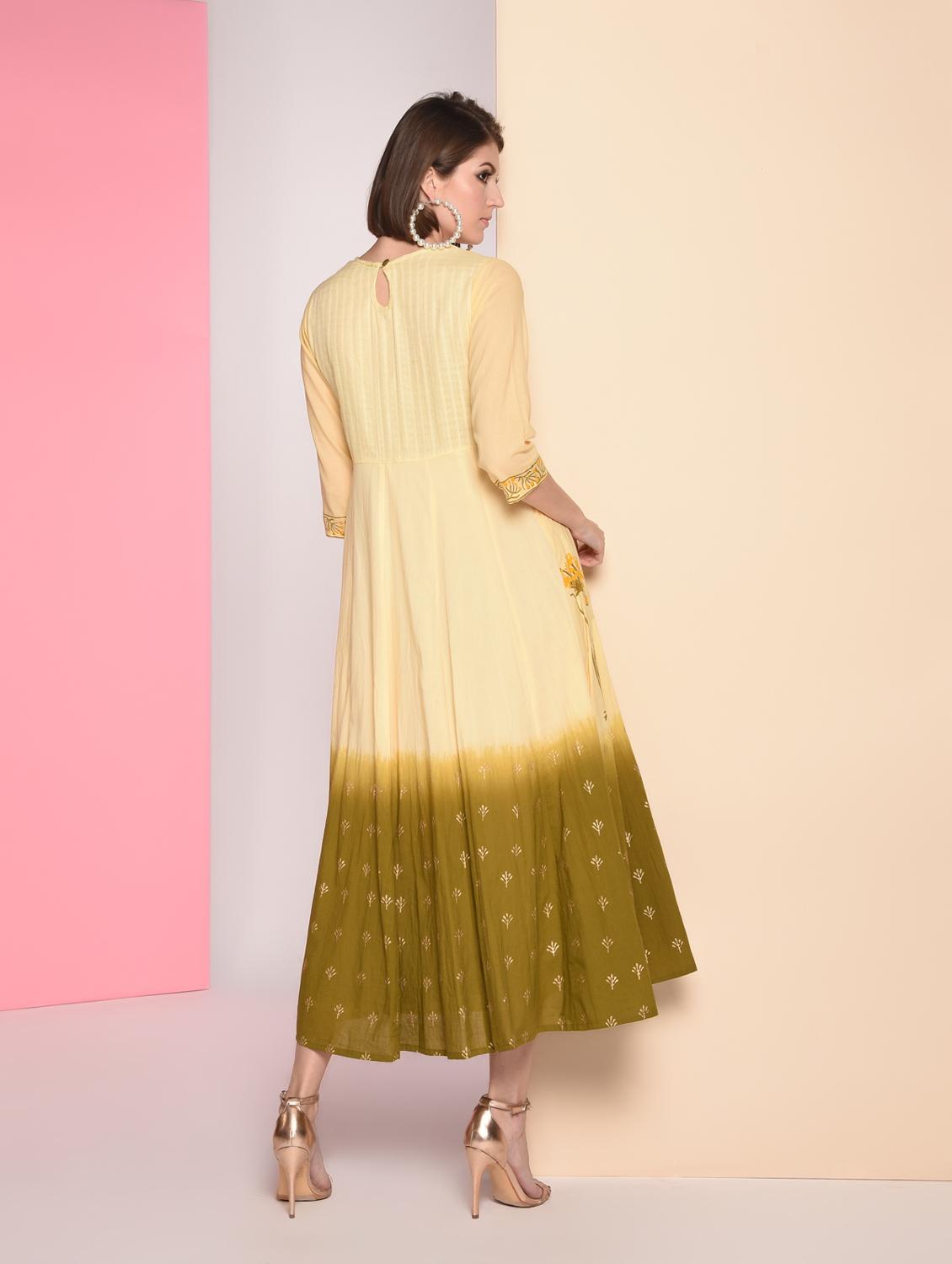 floral print anarkali ethnic dress - 16823224 - Zoom Image - 3