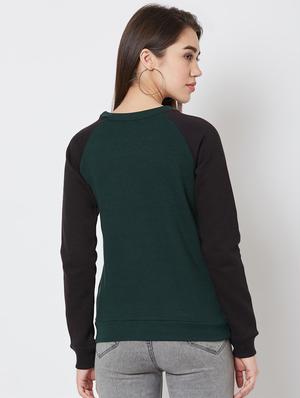 contrast sleeved fleece sweatshirt - 16823365 - Standard Image - 3