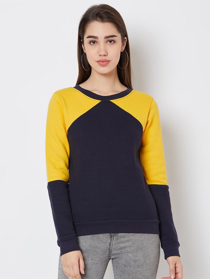 color block fleece sweatshirt - 16823366 - Zoom Image - 1