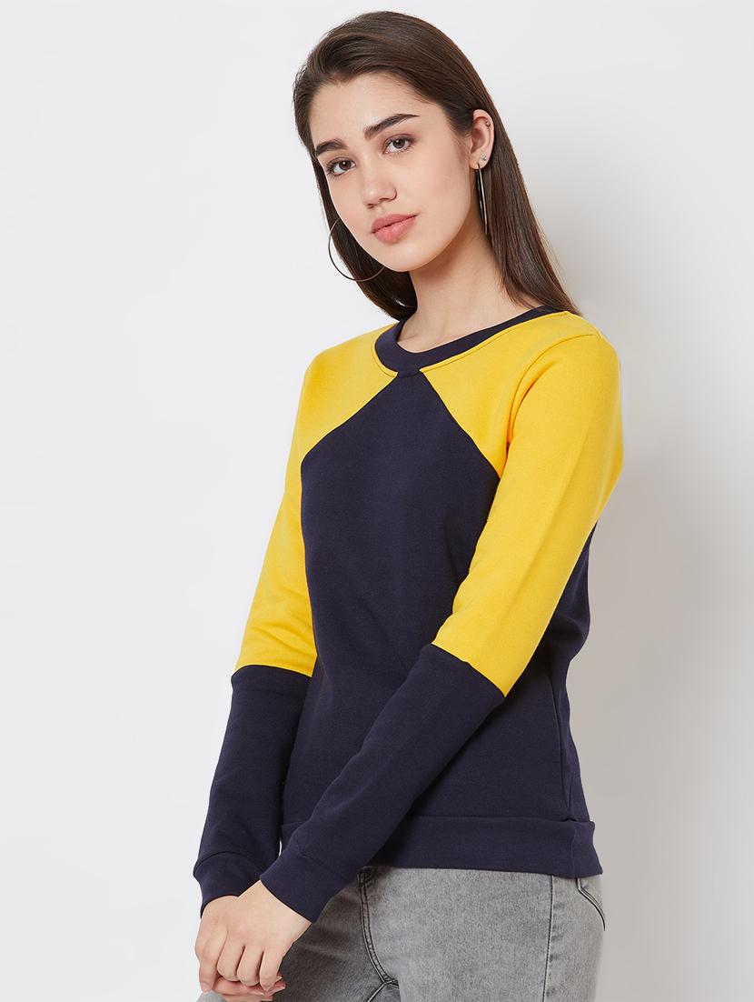 color block fleece sweatshirt - 16823366 - Zoom Image - 2