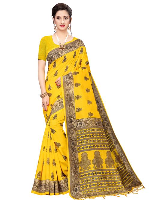 printed mysore silk saree with blouse - 16823583 - Standard Image - 1