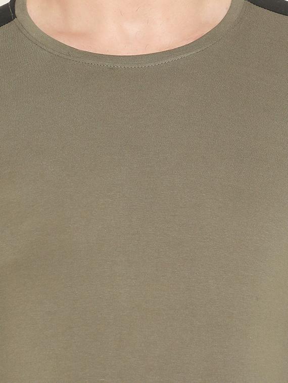 olive green taped t-shirt - 16823648 - Zoom Image - 5