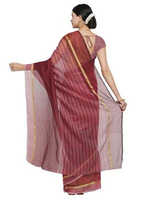 striped woven saree with blouse - 16824169 - Standard Image - 2