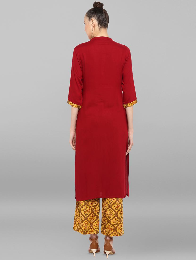 contrast kurta palazzo set - 16824454 - Zoom Image - 3
