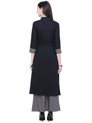 embroidered high-low kurta - 16824500 - Standard Image - 3