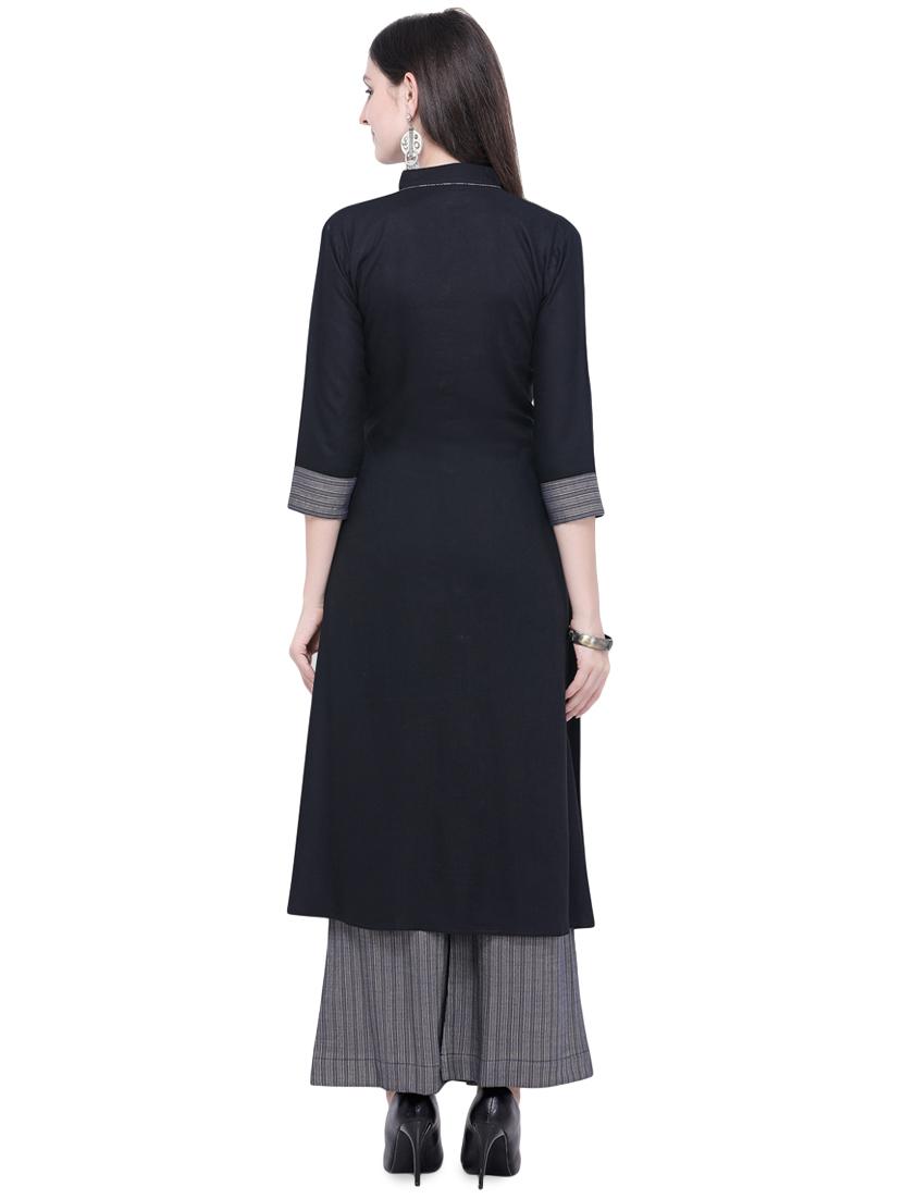 embroidered high-low kurta - 16824500 - Zoom Image - 3