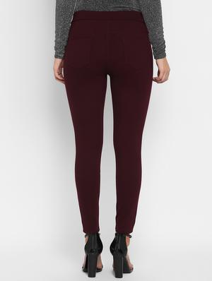 high rise solid jeggings - 16824672 - Standard Image - 3