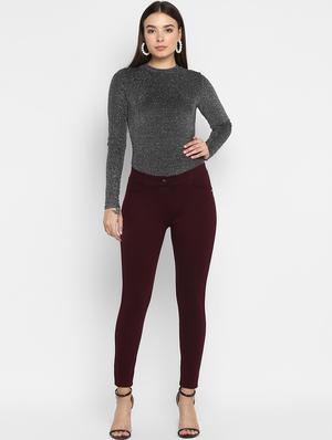 high rise solid jeggings - 16824672 - Standard Image - 4