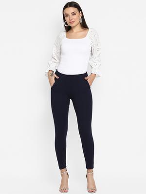 high rise solid jeggings - 16824675 - Standard Image - 4