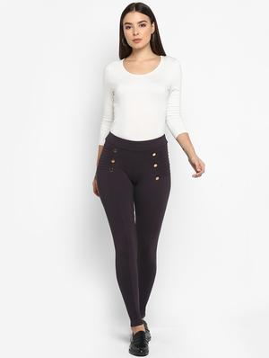 high rise solid jeggings - 16824676 - Standard Image - 4