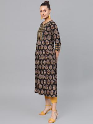 printed a-line kurta - 16824692 - Standard Image - 2