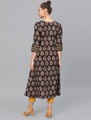 printed a-line kurta - 16824692 - Standard Image - 3