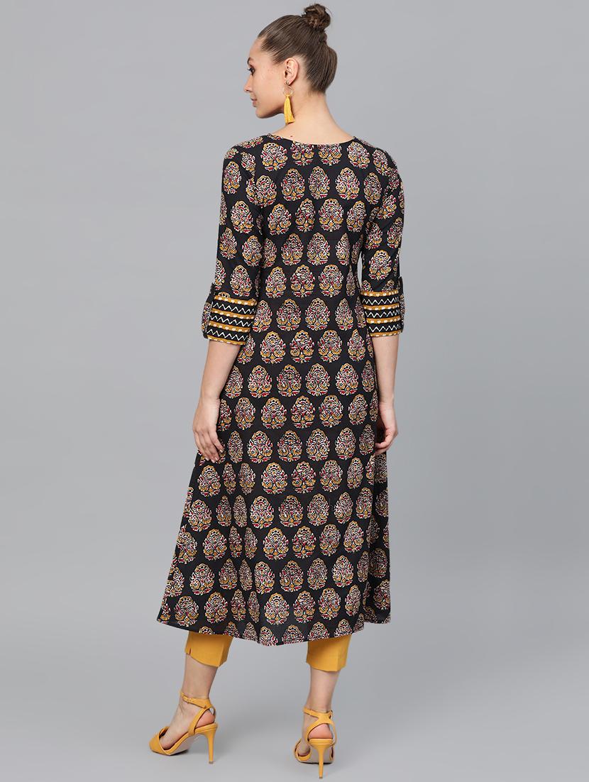 printed a-line kurta - 16824692 - Zoom Image - 3