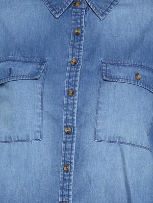 frayed hem denim shirt - 16824700 - Standard Image - 5