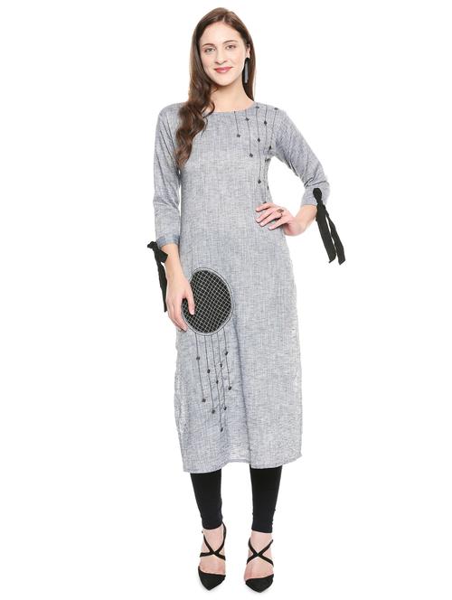 printed straight kurta - 16824831 - Standard Image - 1