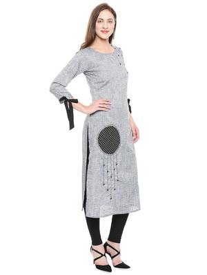 printed straight kurta - 16824831 - Standard Image - 2