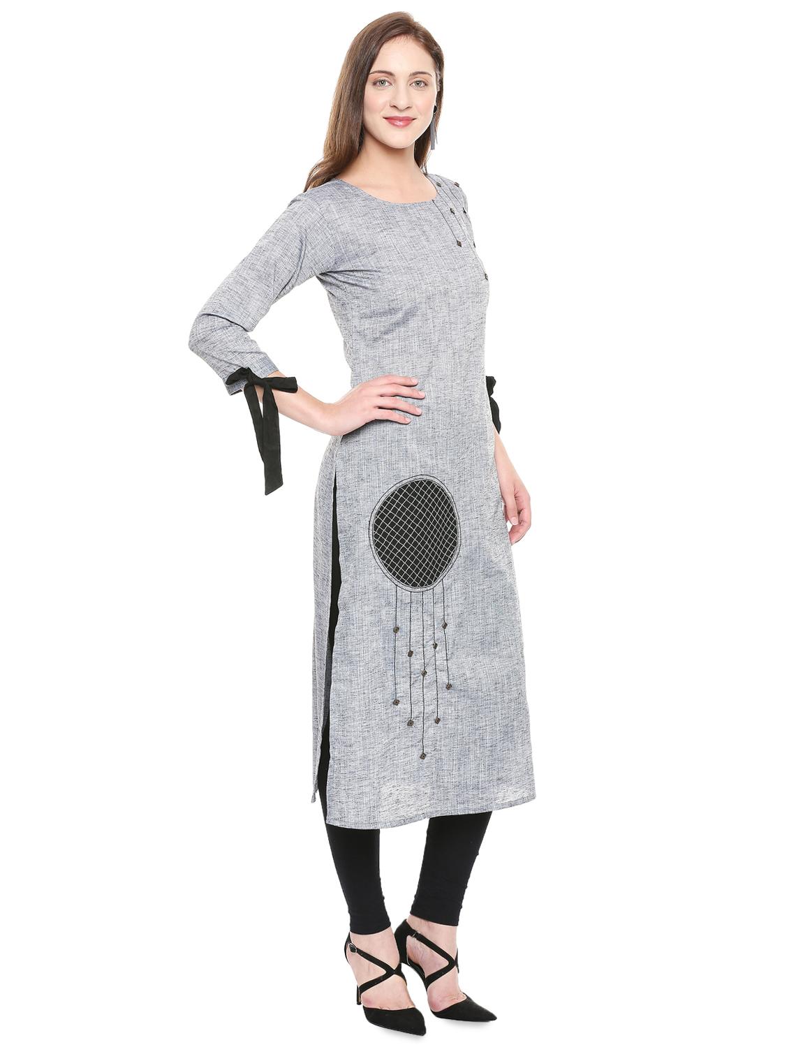 printed straight kurta - 16824831 - Zoom Image - 2