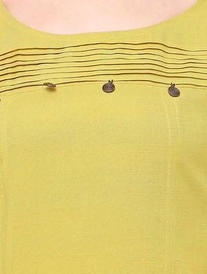solid double slit kurta - 16824851 - Standard Image - 4
