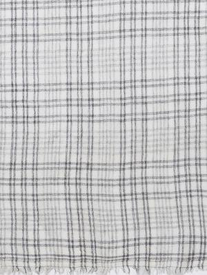 white checkered woolen muffler - 16824887 - Standard Image - 4
