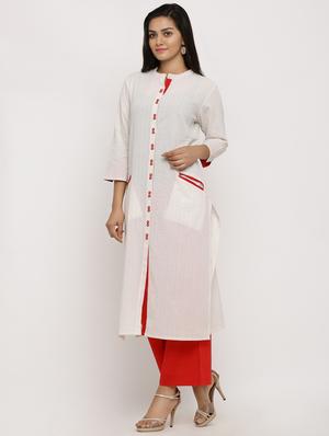 kaantha work kurta palazzo set - 16825089 - Standard Image - 2