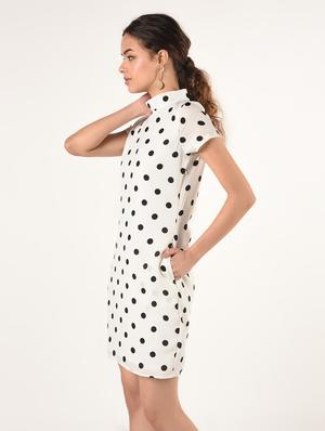 mock neck polka dot sheath dress - 16825138 - Standard Image - 3