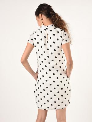 mock neck polka dot sheath dress - 16825138 - Standard Image - 5