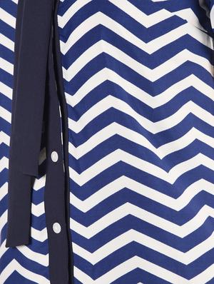 tie neck chevron shirt - 16825144 - Standard Image - 6