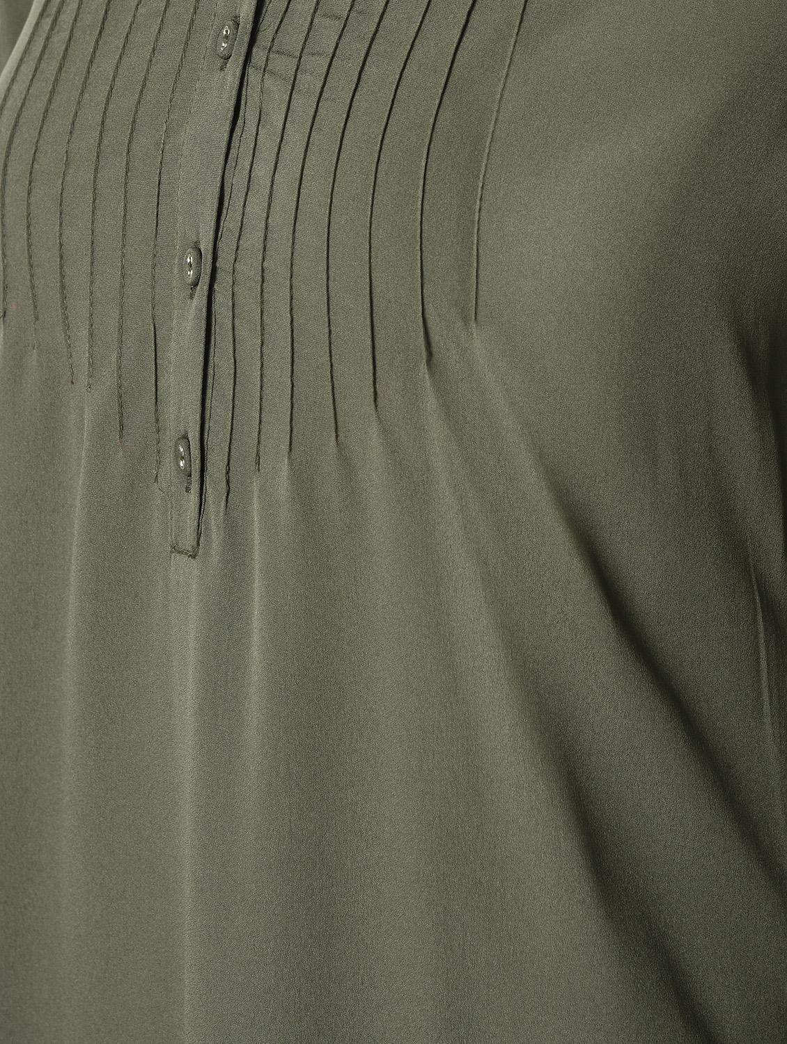 bell sleeves solid straight kurta - 16825158 - Zoom Image - 6