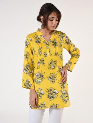 floral straight kurta - 16825169 - Standard Image - 2