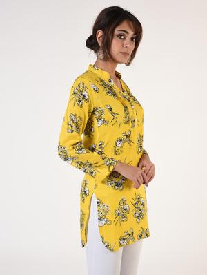 floral straight kurta - 16825169 - Standard Image - 3