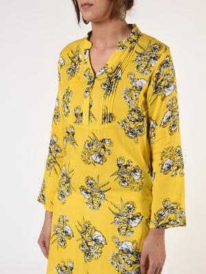 floral straight kurta - 16825169 - Standard Image - 5