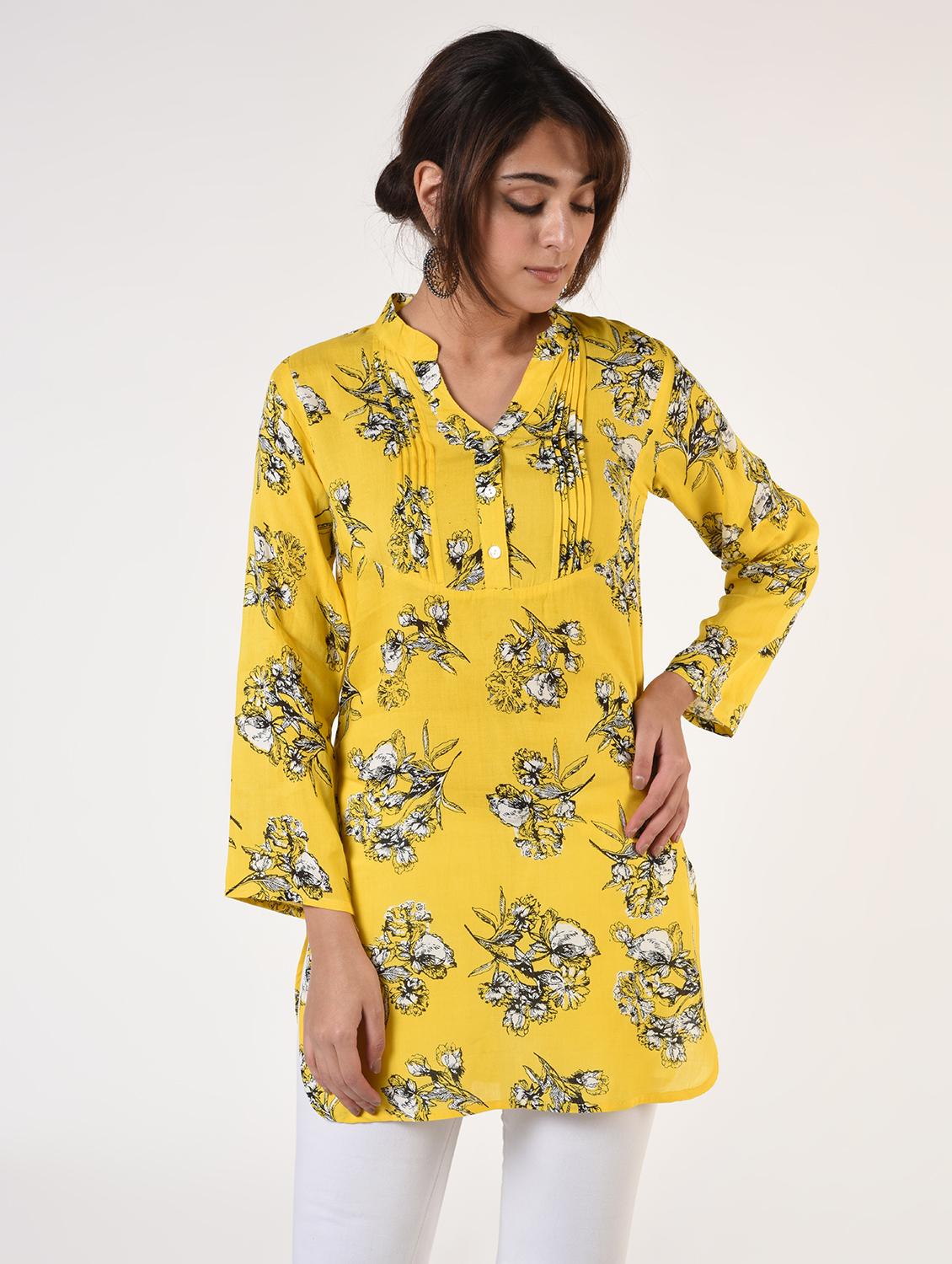 floral straight kurta - 16825169 - Zoom Image - 2