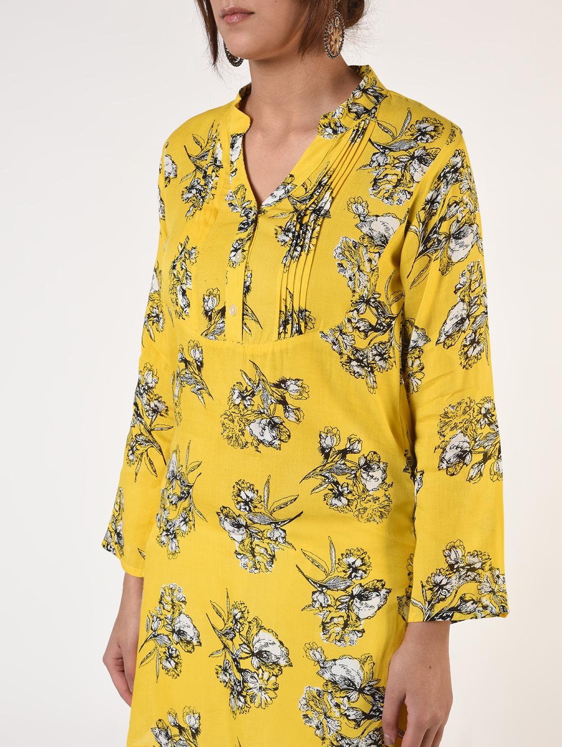 floral straight kurta - 16825169 - Zoom Image - 5