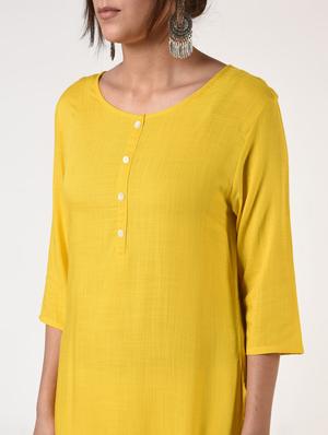 solid straight kurta - 16825173 - Standard Image - 4