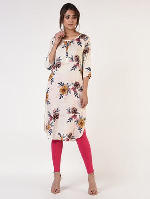floral straight kurta - 16825174 - Standard Image - 2
