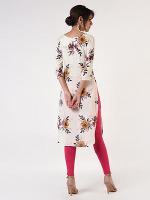 floral straight kurta - 16825174 - Standard Image - 3