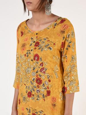 floral straight kurta - 16825177 - Standard Image - 4
