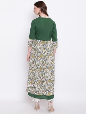 solid flared kurta - 16825334 - Standard Image - 3
