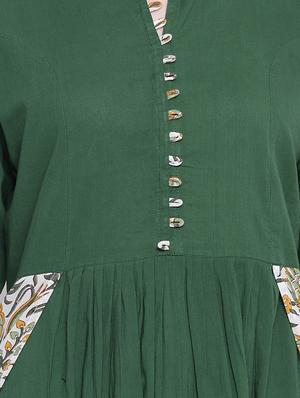 solid flared kurta - 16825334 - Standard Image - 4