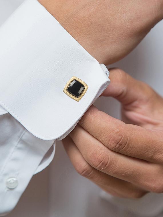 black metal cufflinks - 16825595 - Zoom Image - 2