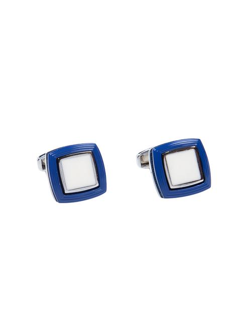 blue metal cufflinks - 16825597 - Standard Image - 1