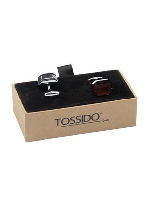 brown metal cufflinks - 16825603 - Standard Image - 3