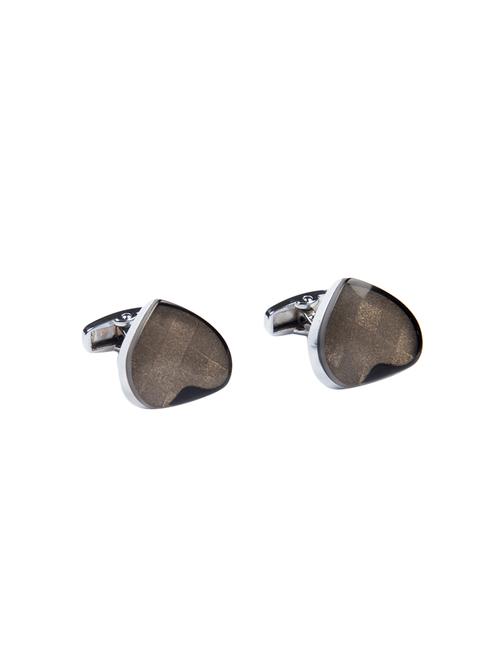 brown metal cufflinks - 16825604 - Standard Image - 1