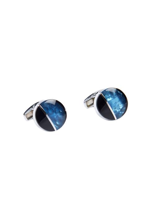 blue metal cufflinks - 16825606 - Standard Image - 1