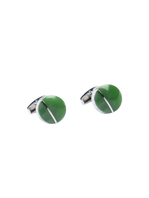 green metal cufflinks - 16825608 - Standard Image - 1