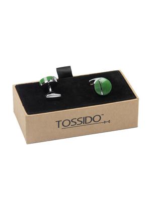 green metal cufflinks - 16825608 - Standard Image - 3