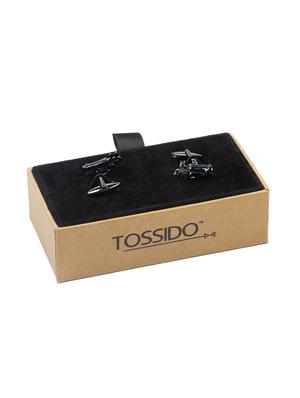 blue metal cufflinks - 16825609 - Standard Image - 3