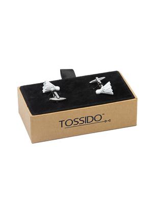 white metal cufflinks - 16825611 - Standard Image - 3