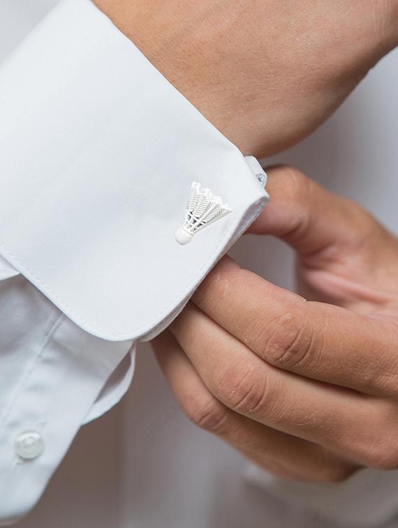 white metal cufflinks - 16825611 - Zoom Image - 2