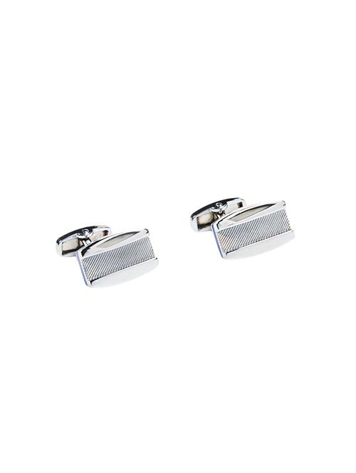 silver metal cufflinks - 16825613 - Standard Image - 1